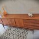 Low teak sideboard Scandinavian design