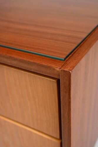 Nightstands with Glass Tops, Germany, Set of 2