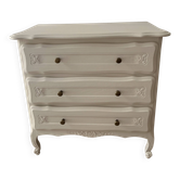 White feather chest of drawers