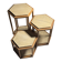 Set of 3 side tables Roche Bobois