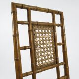 Pair of faux bamboo dining chairs, 1970s