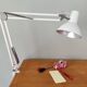 Articulated white desk lamp