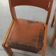 Chaises en orme et cuir, 80's