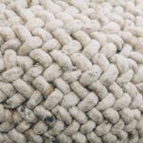 Wool pouf