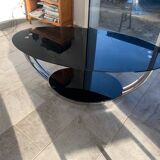 vintage smoked glass coffee table