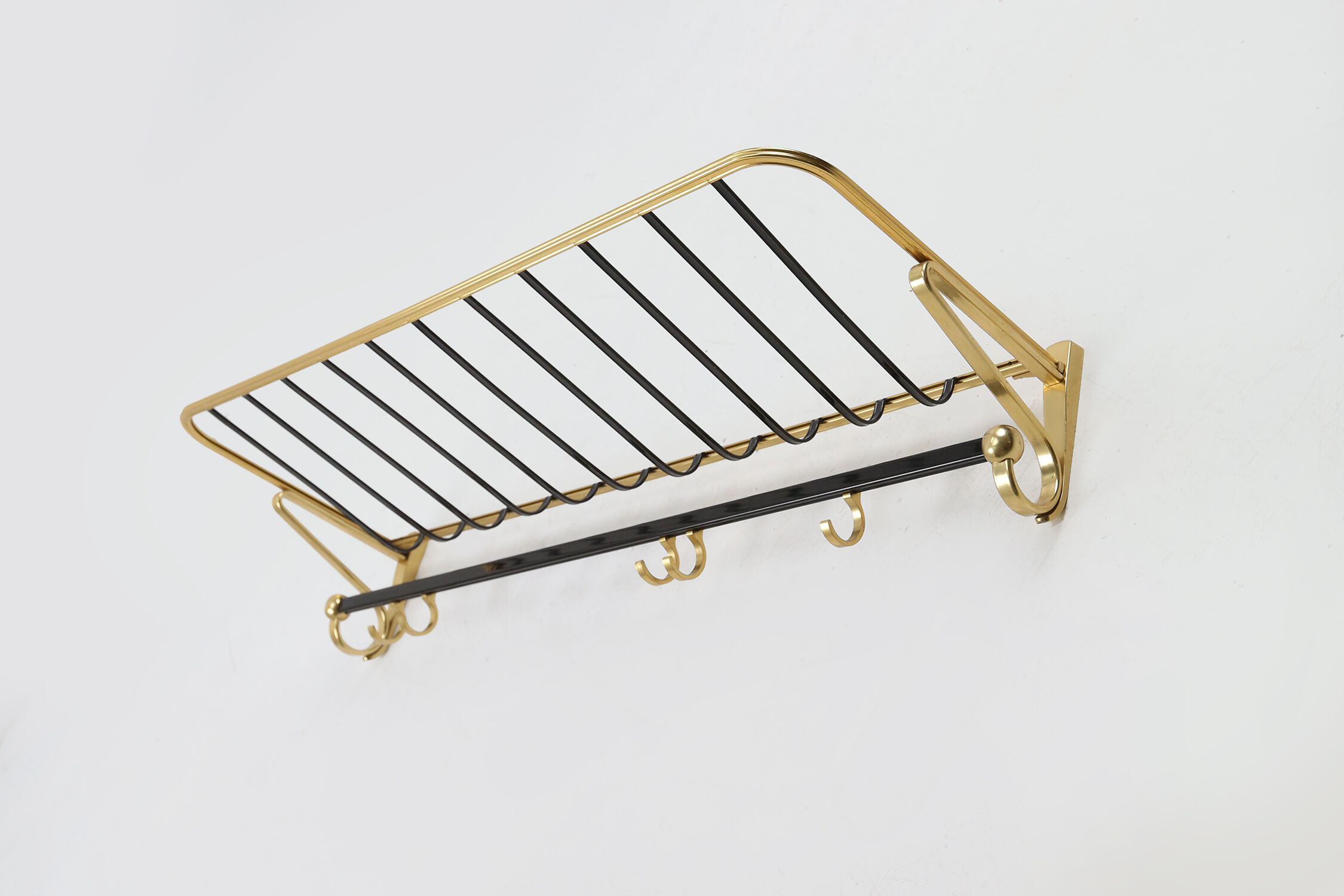 Gold color coat rack, 1960's
