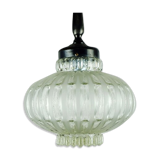 Mid century pendant light bubble glass satin glass 1960s