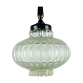 Mid century pendant light bubble glass satin glass 1960s
