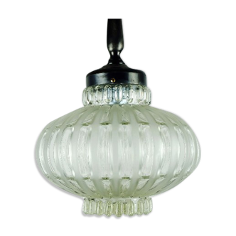 Mid century pendant light bubble glass satin glass 1960s