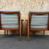 Pair of teak easy armchairs by Svend Aage Eriksen for Glostrup