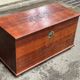 Vintage wooden trunk engraved with Indian ink