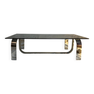 table basse vintage des - chrome