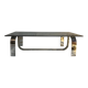 Vintage coffee table from the 70s in chrome and smoked glass, Space Age and Mid-Century style.