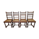 Chaises cannées Henri 2 en noyer