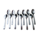 Box of 12 teaspoons in silver metal 18 G