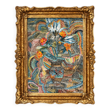 Oil on panel 1994 signed - Fauvism Cubism Pointillism