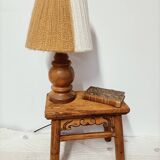 Small rustic old wooden stool