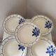 Terre de Fer Badonviller Chanzelles Blue pattern soup plates
