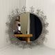 Huge round wrought iron wall mirror 1960’s