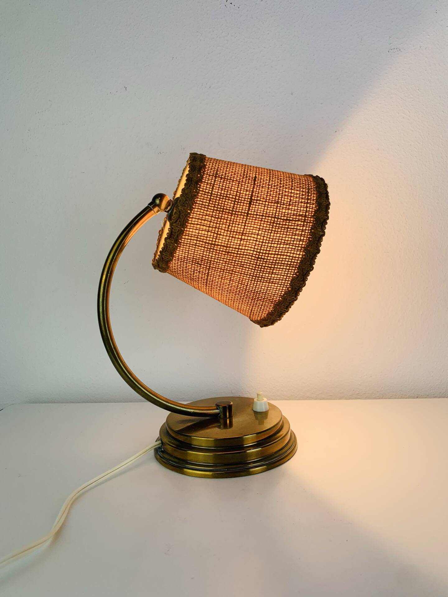 Lampe laiton art déco, années 40 