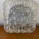 Antique Wall Lamp Ceiling Light Molded Glass + Vintage Metal Bracket #C384