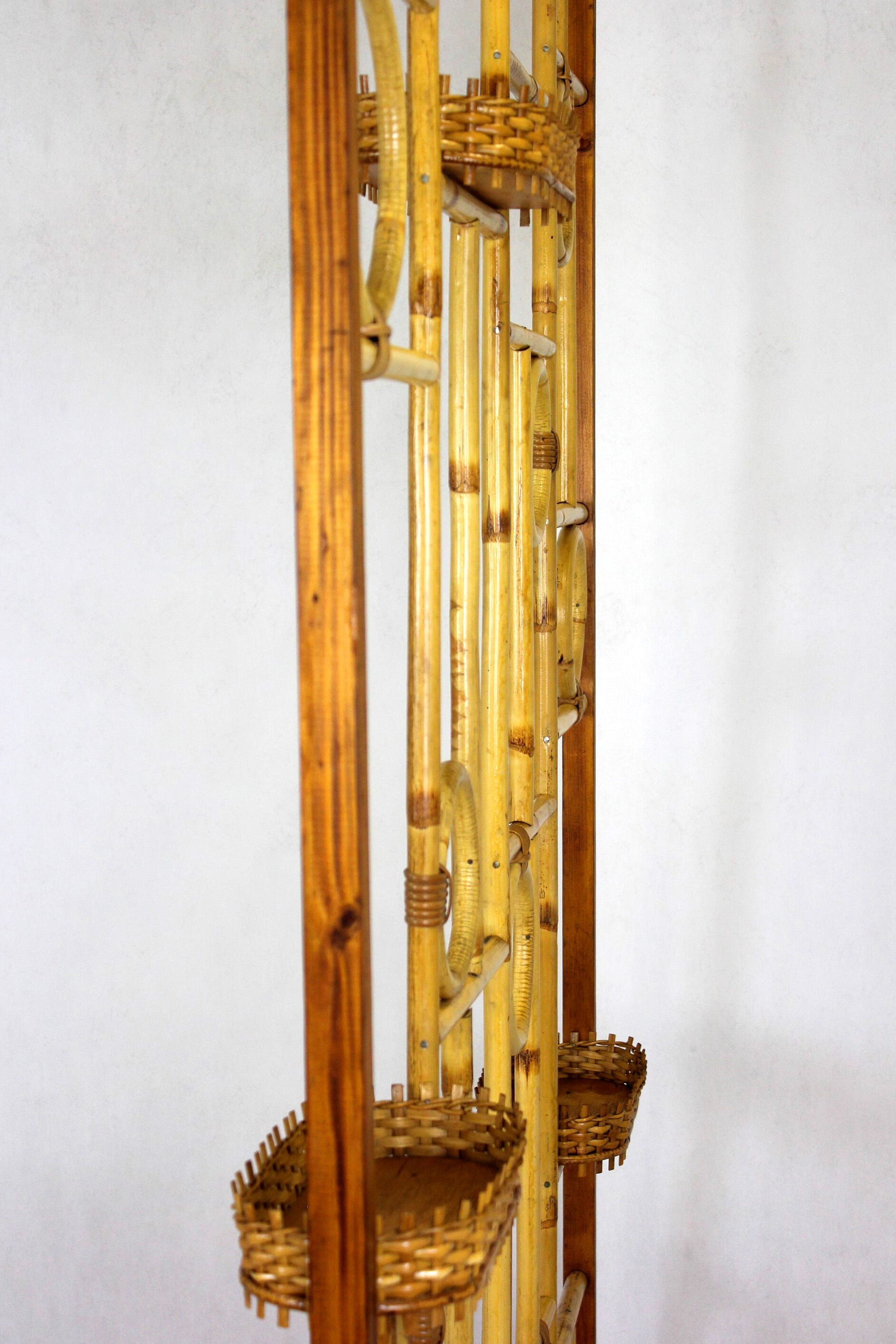 Vintage Bamboo and Rattan Room Divider, 1970s
