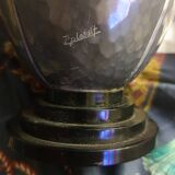 Pewter vase hammered 1930 by Pierre Amédée Plasait