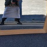 Raw oak mirror in Louis-Philippe style 119x89cm