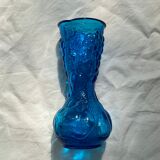 Italian vase in blue glass around the 1970s dimension: H-25cm- D-10cm-