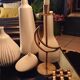 Golden metal moon candlestick