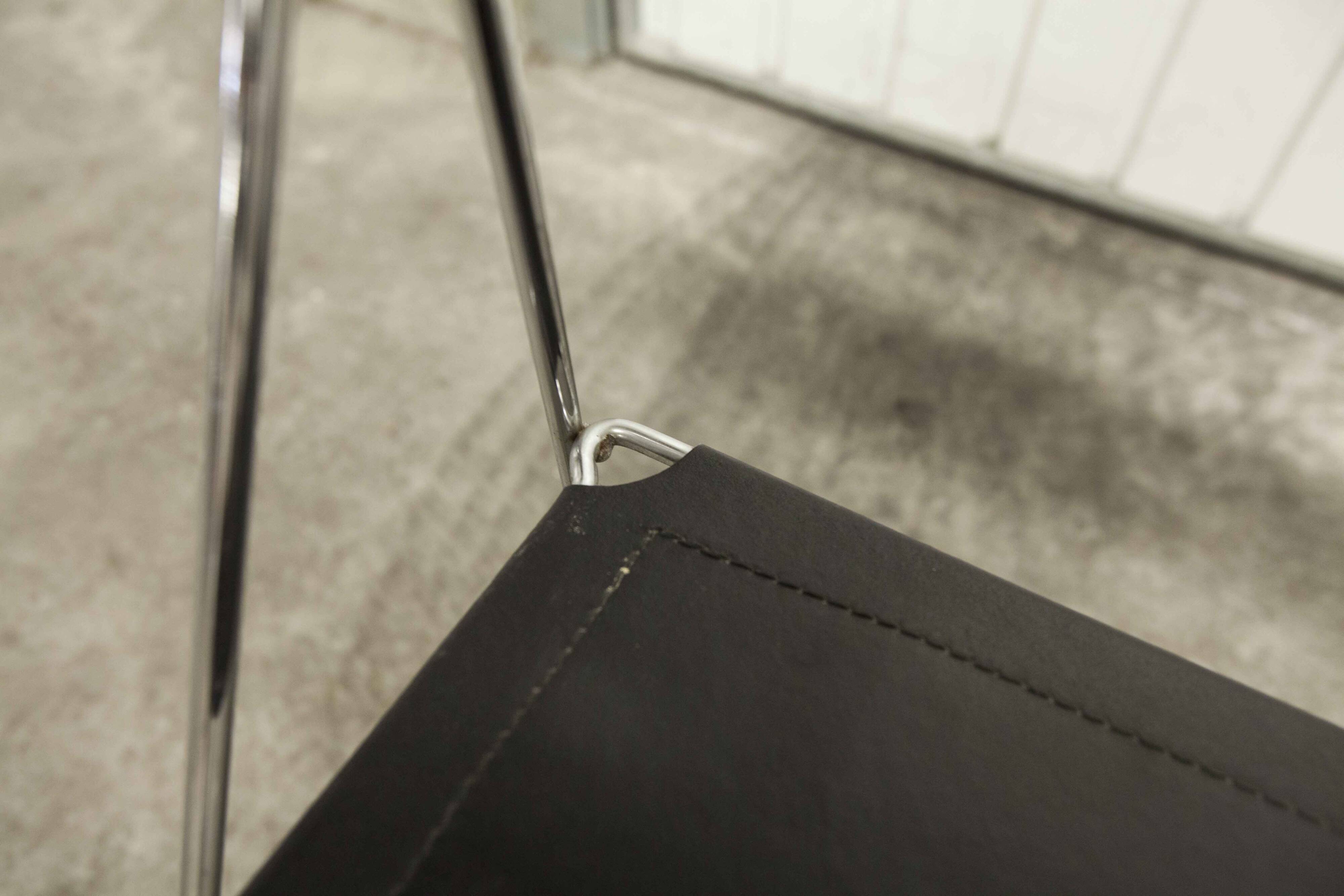 Set of 3 minimalist X line chairs by Niels Jorgen Haugesen for Hybodan