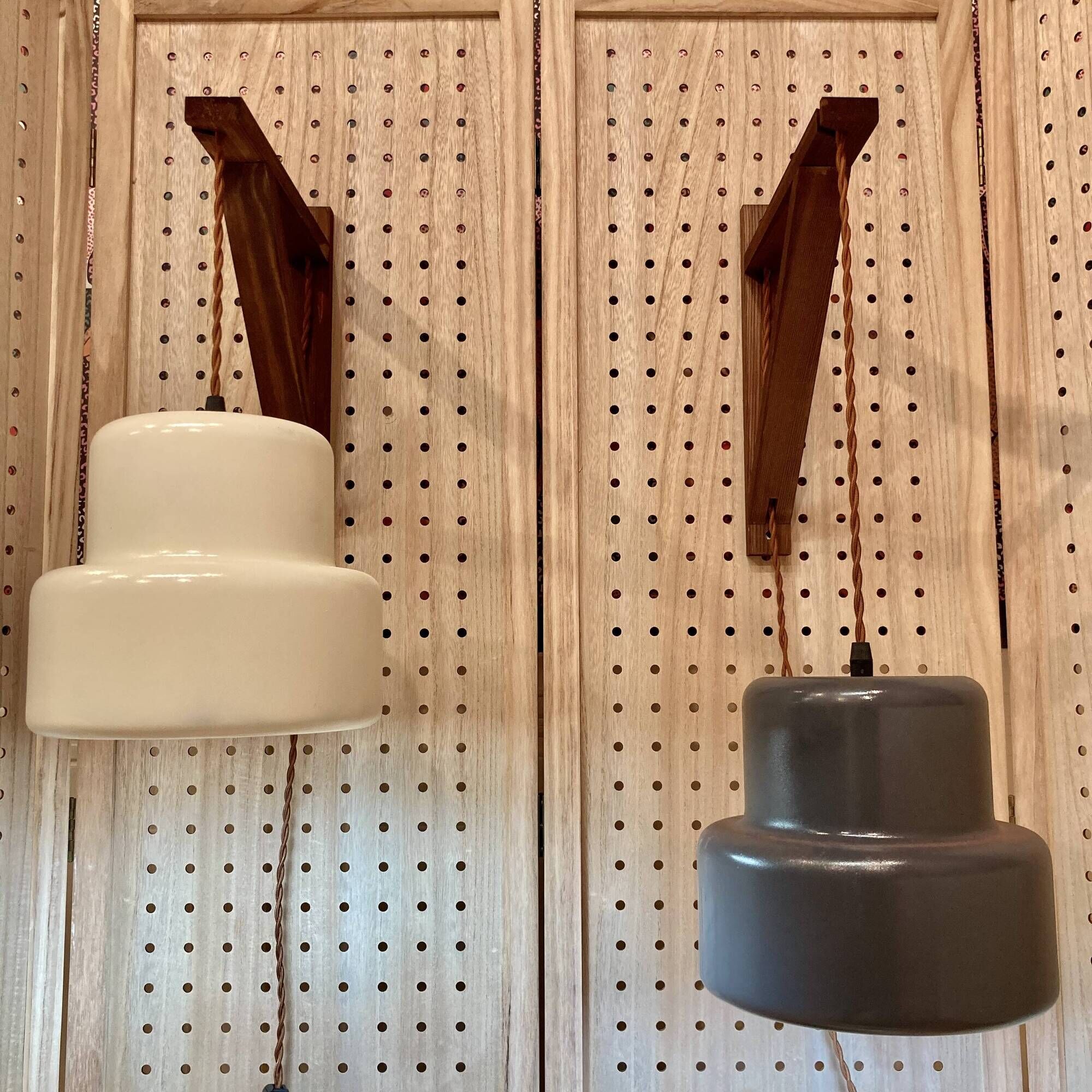 Pair of modular wall lights by jo hammerborg "design 1950".