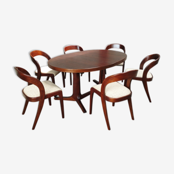 Ensemble vintage table et chaises en teck