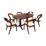 Vintage teak table and chairs set