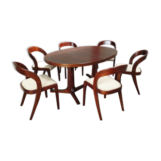 Ensemble vintage table et chaises en teck