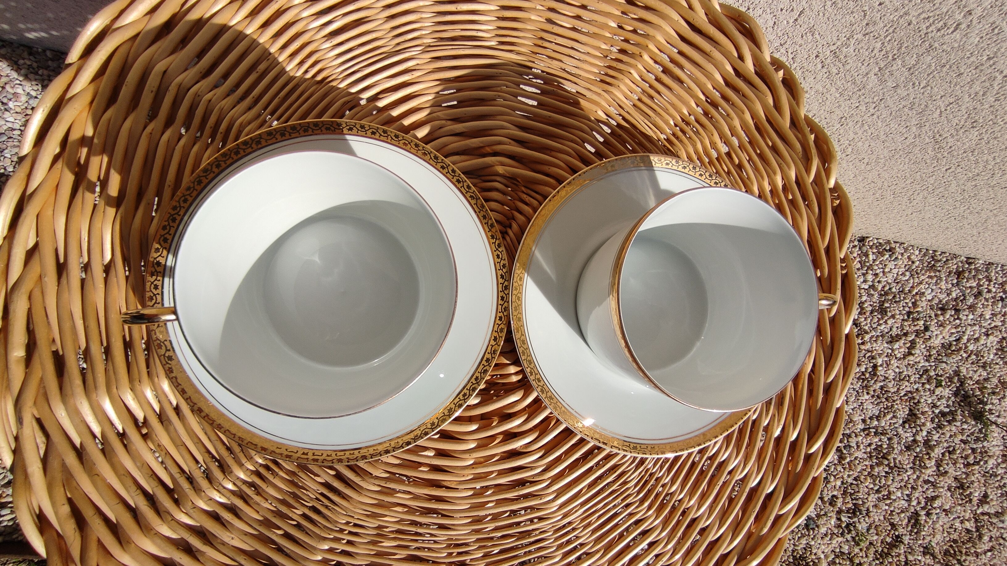 Duo of porcelain tea cups