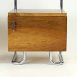 Set Of 2 Bedside Tables In Chrome & Walnut, Vichr & Spol, Czechoslovakia 19
