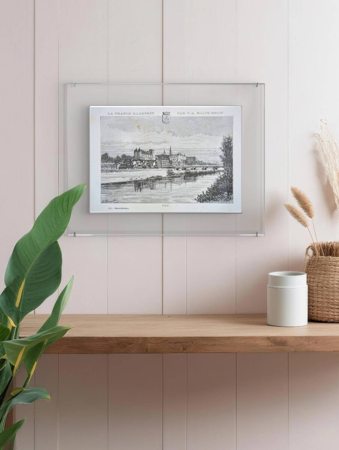 Pau, Pyrénées-Atlantiques, printed illustration from 1883.