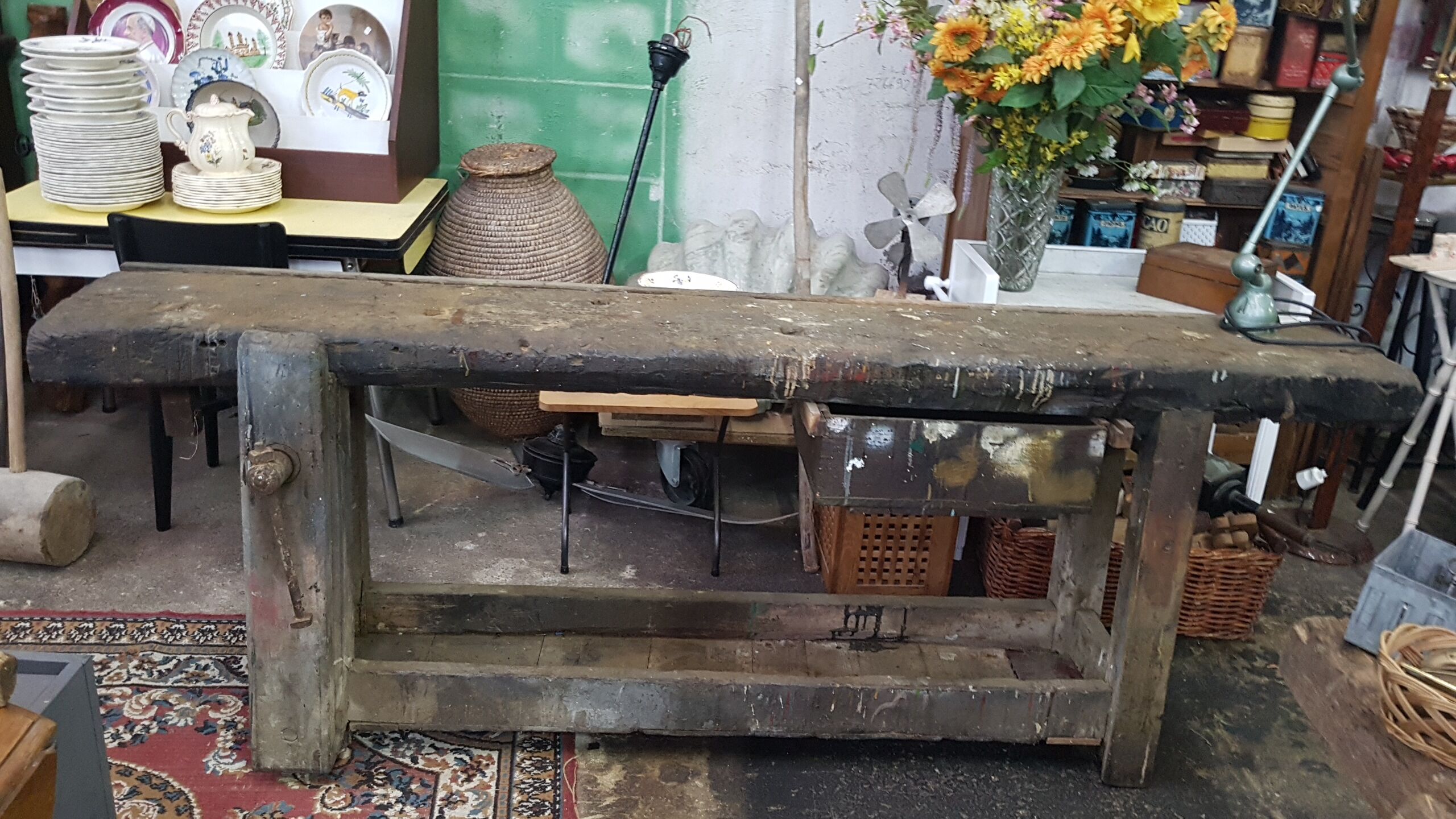 old wooden Workbench