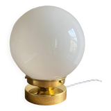 Vintage opaline globe table lamp