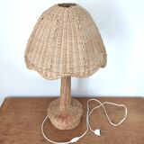 Lampe champignon en osier 75cm