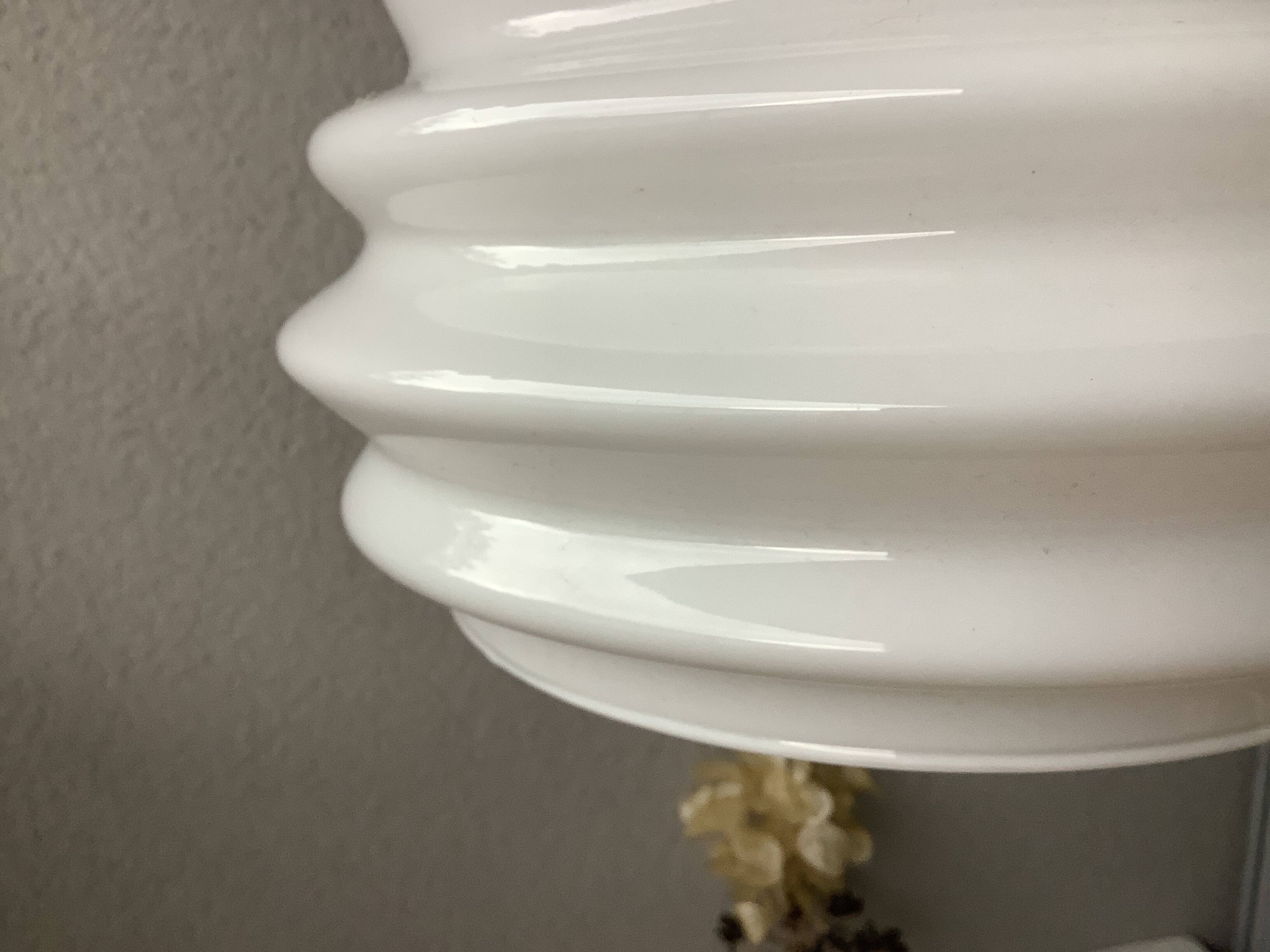 Space age opaline pendant light