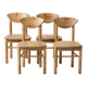 Set of 4 pine dining chairs attributed to Rainer Daumiller, Denmark, 1970s
