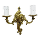 Pair of 2-light bronze wall lights, St. Louis XV