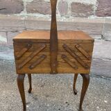 Polished art vintage scandinavian deco sewing box