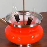 Pair Italian Space Age Mazzega Murano glass table lamps