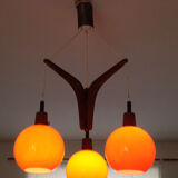 Opaline globe chandelier