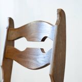 Set of six brutalist razorback dining chairs