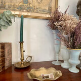 Vintage brass basket tray