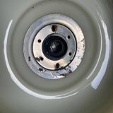 Pair of mid-century vintage opaline milk glass pendant lights